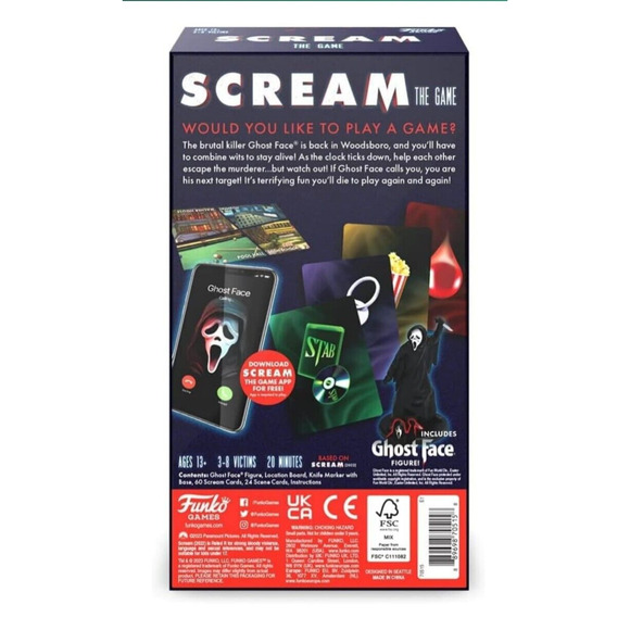 Funko Games Scream The Game With Ghost Face Figure 3-8 Players - Picture 2 of 7